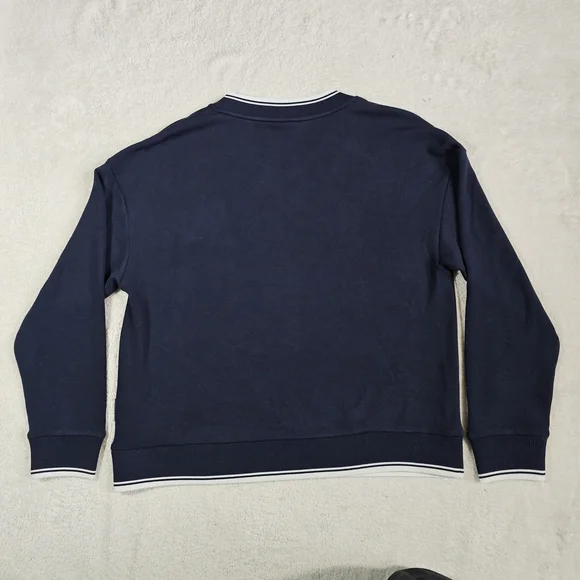 Varley Iona V-neck Sweatshirt in Navy. - Picture 10 of 16